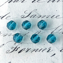 Glass Beads 約7mm [BE-196]＊6個＊Vintage＊ 2枚目の画像