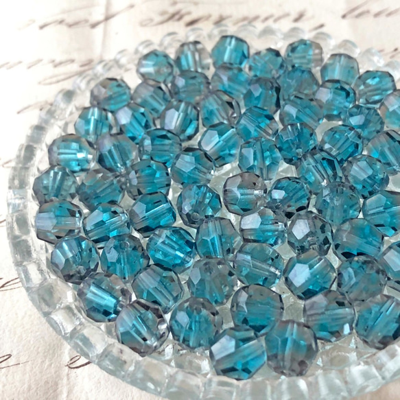 Glass Beads 約7mm [BE-196]＊6個＊Vintage＊ 6枚目の画像