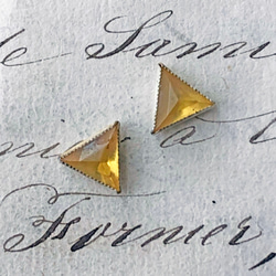 Rose Montee Triangle 約9mm×10mm [SO-133]＊2個＊Vintage＊ 4枚目の画像