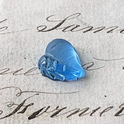 Glass stones Leaf 約13mm×12mm [GLS-080]＊2個＊Vintage＊ 4枚目の画像