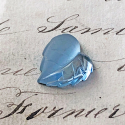 Glass stones Leaf 約18mm×16mm [GLS-084]＊2個＊Vintage＊ 5枚目の画像