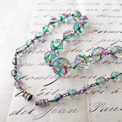 Art Deco Glass Beads Necklace 約45mm [NC-003]＊Vintage＊ 9枚目の画像