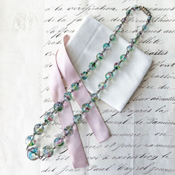 Art Deco Glass Beads Necklace 約45mm [NC-003]＊Vintage＊ 10枚目の画像