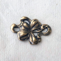 Clover Openwork Stampings 約25mm x 16mm [FIN-016]＊2個＊ 5枚目の画像