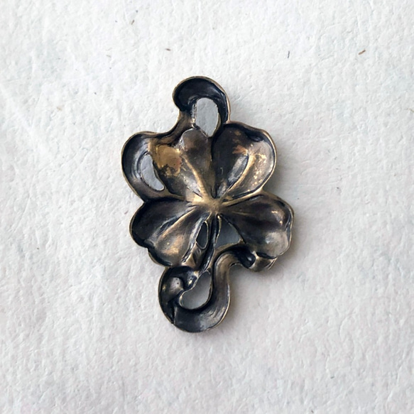 Clover Openwork Stampings 約25mm x 16mm [FIN-016]＊2個＊ 8枚目の画像