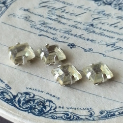 Rose Montee Crystal Square 約4.5mm [SO-042]＊4個＊Vintage 2枚目の画像