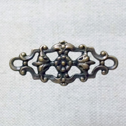Floral filigree Connector 29x12mm [FIN-032]＊2-Ring＊2個＊ 2枚目の画像