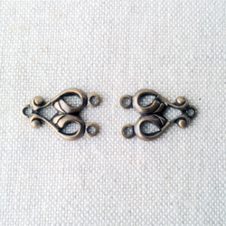 Art Nouveau style Connector 16.3x11.2mm [FIN-039]＊3-Ring＊2個＊ 3枚目の画像