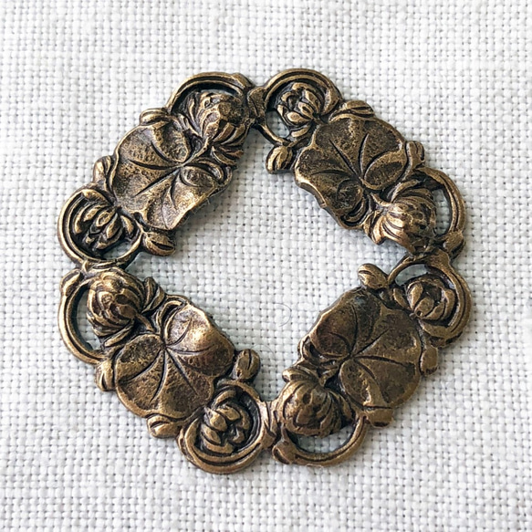 Floral Framework Stampings 約25mm×26mm [FIN-049]＊2個＊ 4枚目の画像