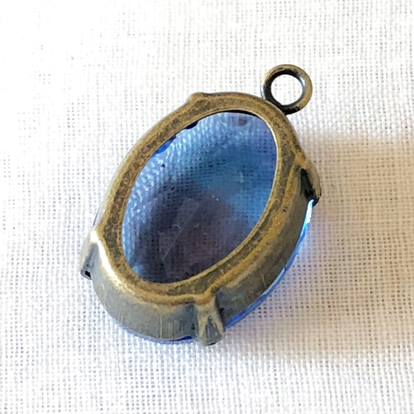 Glass Pendant Oval 18x13mm [PDT-045]＊1個＊Vintage＊ 4枚目の画像