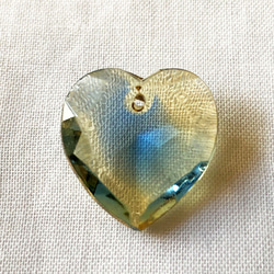 Glass Pendant Heart 約18mm×17mm [PDT-051]＊1個＊Vintage＊ 3枚目の画像