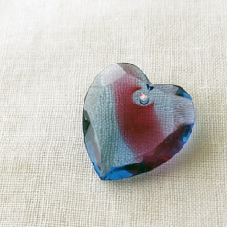 Glass Pendant 約18mmx17mmx7mm  [PDT-052]＊1個＊Vintage＊ 2枚目の画像