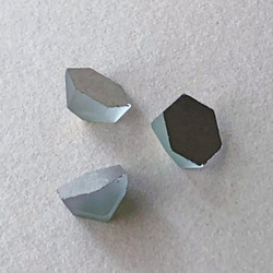 Glass Stones Hexagon 約9mm×8mm [GLS-033]＊4個＊Vintage＊ 5枚目の画像