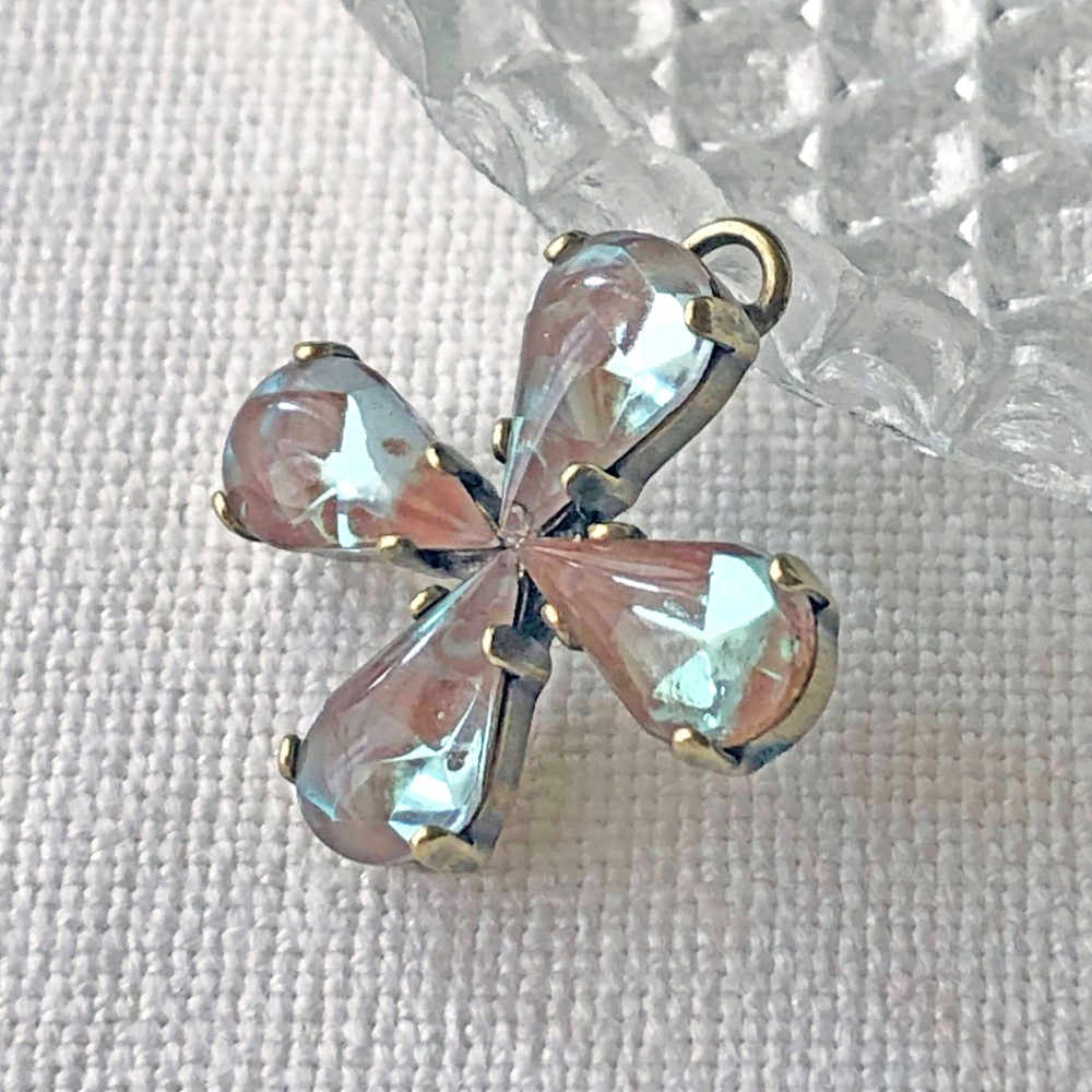 約13.7%OFF＊Glass Pendant 約30mm×25mm [SPH-044]＊1個＊