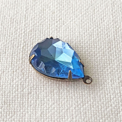 Glass Pendant Pear 約21mm×13mm [PDT-259]＊1個＊Vintage＊ 3枚目の画像