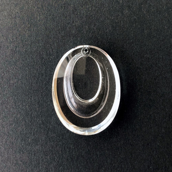 20%OFF＊Glass Pendant Oval 約34mm×26mm [PDT-264]＊1個＊Vintage＊ 6枚目の画像