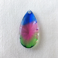 Glass Pendant Pear 約41mm×21mm [PDT-209-11]＊1個＊Vintage＊ 3枚目の画像