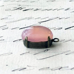 Glass Pendant Oval 約17mm×10mm [PDT-296]＊1個＊Vintage＊ 6枚目の画像