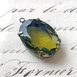 Glass Pendant Oval 約29mm×19mm [PDT-324]＊1個＊Vintage＊ 3枚目の画像