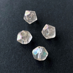 Glass Beads Rough Cut 約8-9mm [BE-024]＊4個＊Vintage＊ 3枚目の画像