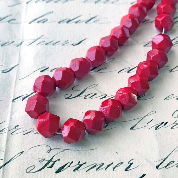 Vintage glass Beads 約8mm [BE-022]＊1-Strand/50個＊ 2枚目の画像