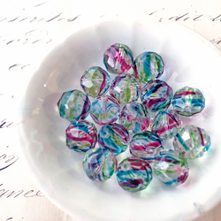 Glass Beads 約12mm [BE-155-1]＊2個＊Vintage＊ 4枚目の画像