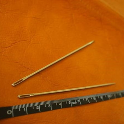 NDL4.5 レザークラフト専用用プロ職人手縫い用針全長11.5㎝/4本 2枚目の画像