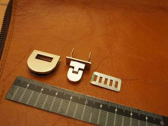 OK30S☆円形オコシ/ケリーバーキン金具開閉シルバー色30×15mm 2枚目の画像