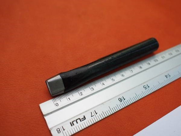 PB12.4 美錠抜き楕円形ポンチ幅約12×4mmレザークラフトプロ道具 1枚目の画像