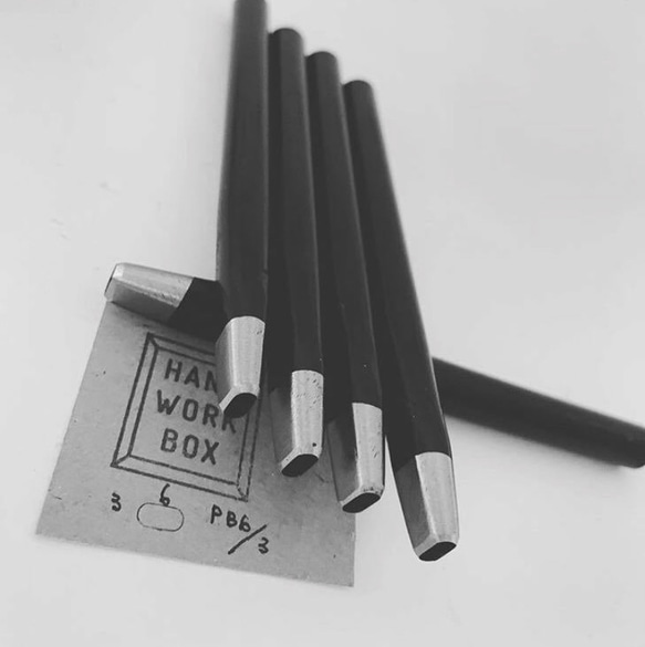 PB6.3 美錠抜き楕円形ポンチ幅約6×3mmレザークラフトプロ道具 3枚目の画像