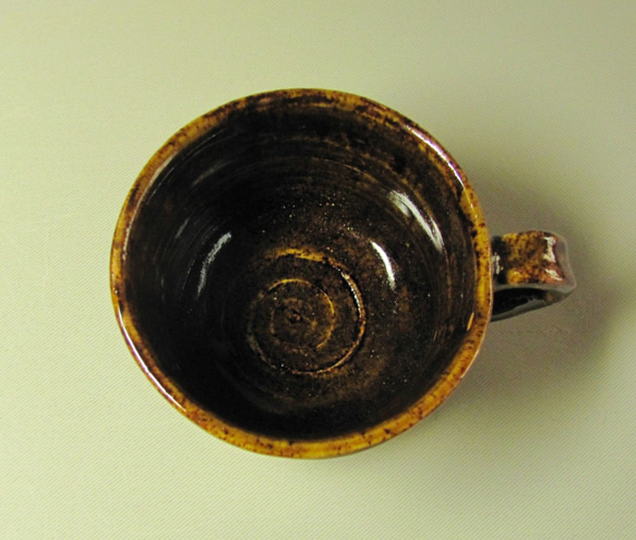 柿織部えのころ草文コーヒーカップ＆ソーサー　CC-2　　陶器/カップ/コーヒーカップ/織部 人気・おすすめ｜売れ筋商品・話題商品におすすめ コスパ重視 安心配送 スピーディーにお届け