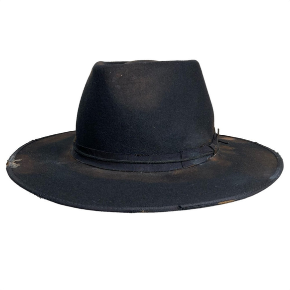 【三角帽】復古加工菱形帽（黑色） 第1張的照片