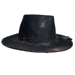 【三角帽】復古加工菱形帽（黑色） 第4張的照片