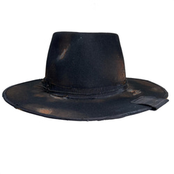 【三角帽】復古加工菱形帽（黑色） 第6張的照片