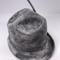 【Triangles Hat】Gray Crack  Hat 第3張的照片