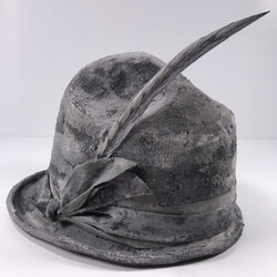 【Triangles Hat】Gray Crack  Hat 第4張的照片