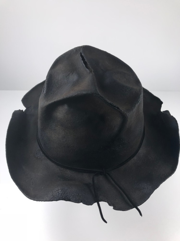 [三角形帽]帽子如木炭的兔材料 第4張的照片
