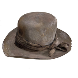 【三角帽】復古處理的棕色圓頂禮帽 第2張的照片