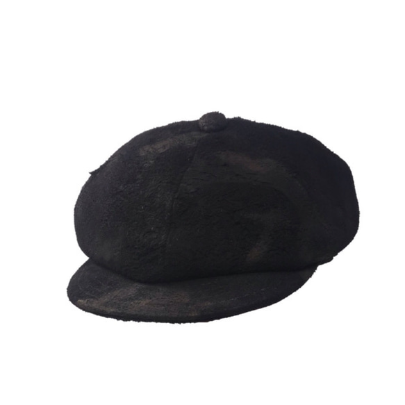 [三角形帽子]黑色皮革漂白棺材（保留物品） 第1張的照片