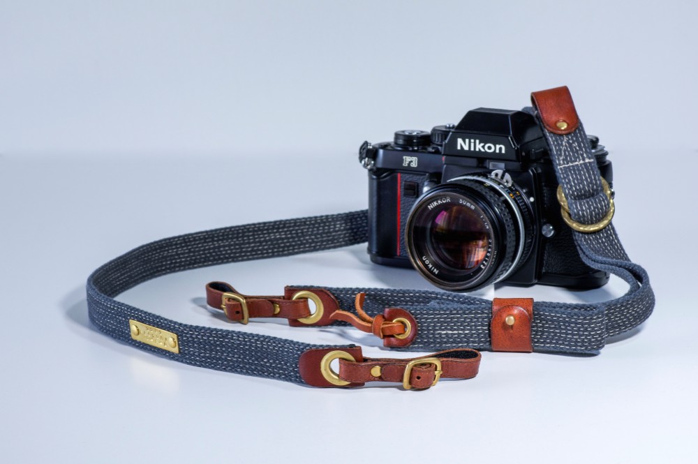 20VTGカメラストラップ (washネイビー）[受注生産]