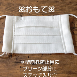 《B2》【ジュニア用&キッズ用】国産・触媒加工 & 抗菌  防臭 ミューファン ダブルガーゼ 使用　プリーツ マスク 4枚目の画像