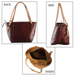 &quot;slowH&quot; &quot;Sixteen&quot; leather tote bag/BROWN &lt 第3張的照片