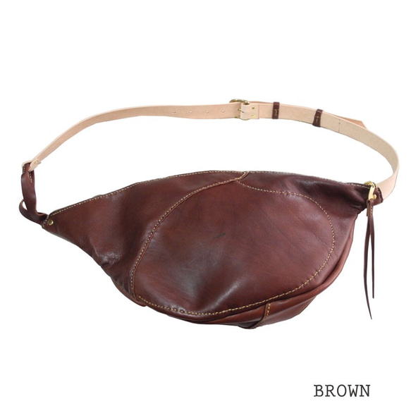 &quot;slowH&quot; &quot;Clyde&quot; leather shoulder bag/BROWN & 第2張的照片