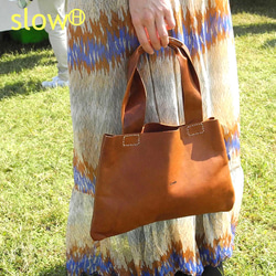 &quot;slowH&quot; &quot;Lezione&quot; leather tote bag/BROWN &lt 第2張的照片