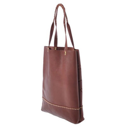 「slowH」『KomorebiBag H』トートバッグ/BROWN〈本革、ナチュラル、手提げ〉 3枚目の画像