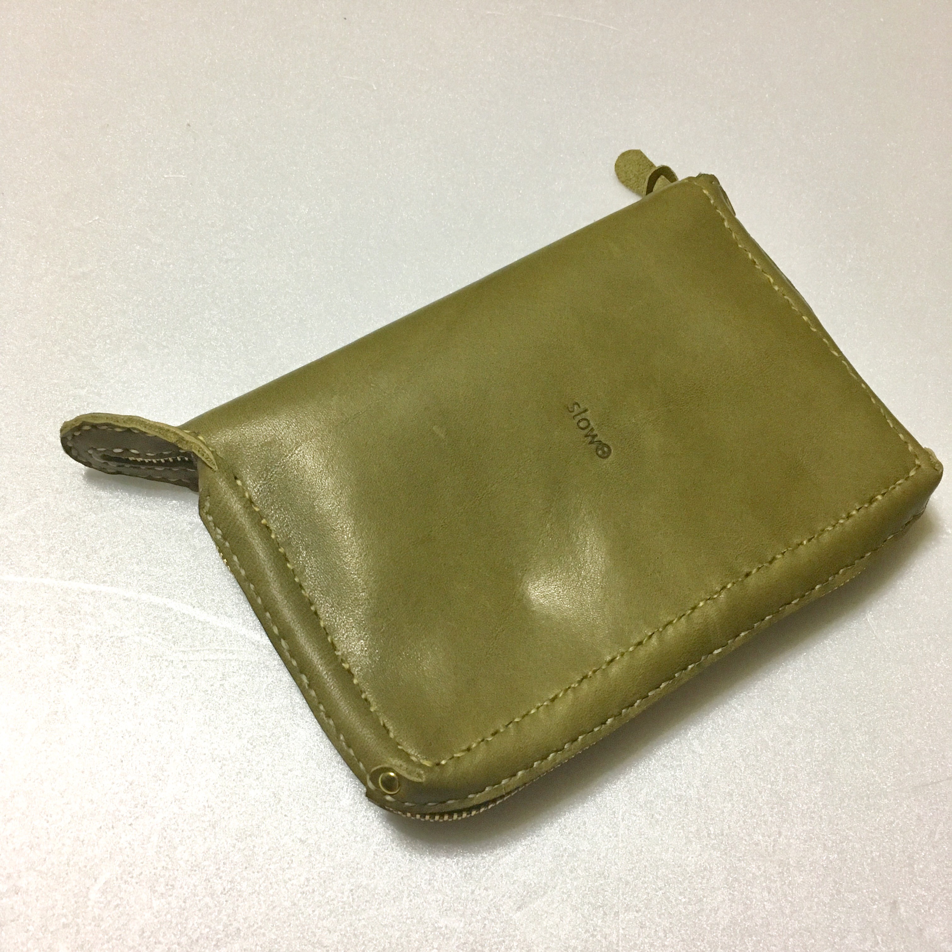 slowH(スロウエイチ)本革手帳カバー「Rooster」（オリーブ）バイブルサイズ