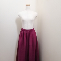 ダブルガーゼのスカート　ラズベリー 4枚目の画像