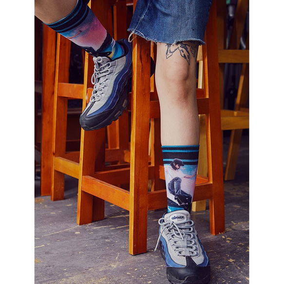加州系列 Galaxy Skate潮流印花滑板運動襪 男女尺寸 第1張的照片