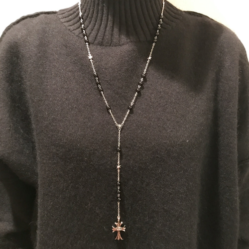オニキスのスターライトロザリオ ネックレス・ペンダント ㅤRem