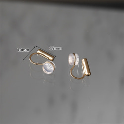 流行無痛耳環穿孔轉換器金矽膠耳環到耳環銀耳環 第7張的照片